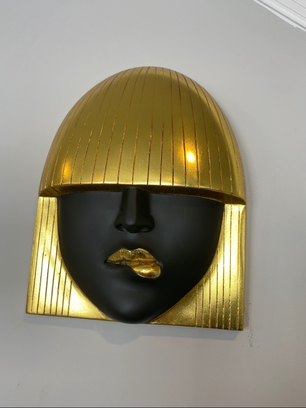 Phillips Collection Retro Gold And Black Face Decor